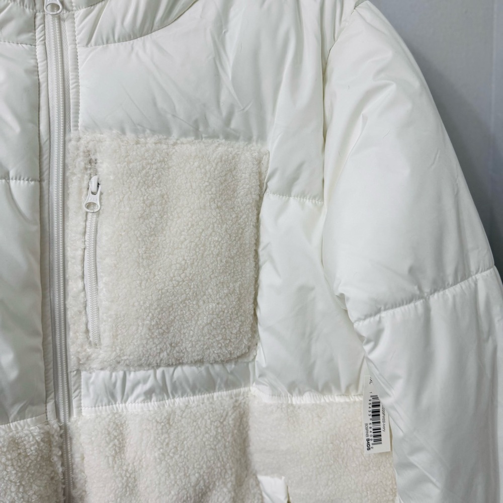 Amazon Essentials Hooded Sherpa Puffer Jacket Ivory XXL - Picture 12 of 16
